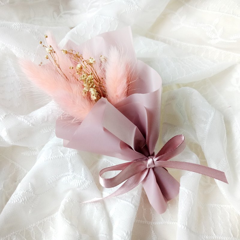 干燥花束 兔尾草 满天星 迷你花束 情人节/教师节/生日庆生/母亲节/毕业礼物 - 植栽/盆栽 - 植物．花 多色