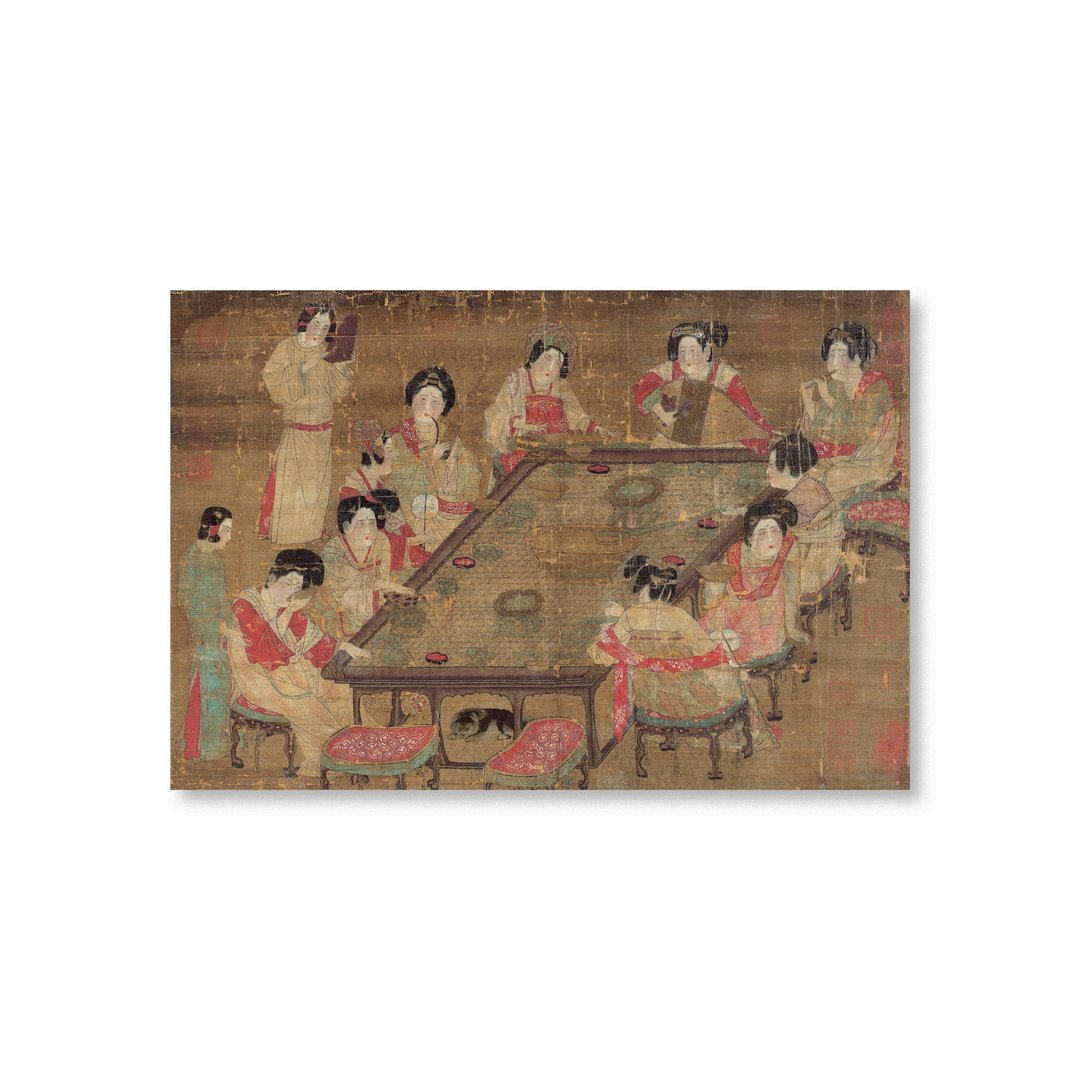 【明信片・Postcard】唐人・宫乐图 - 卡片/明信片 - 纸 卡其色