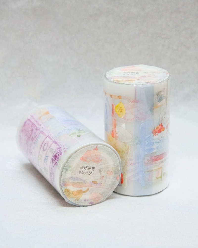 美好时光 - PET纸胶带 带离型纸 | 可爱女生手帐胶带 7cm x 5M - 纸胶带 - 纸 紫色