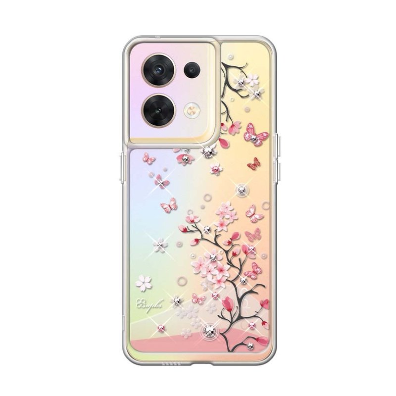 apbs OPPO Reno 8/10 Pro 防震双料水晶彩钻手机壳-日本樱 - 手机壳/手机套 - 其他材质 多色