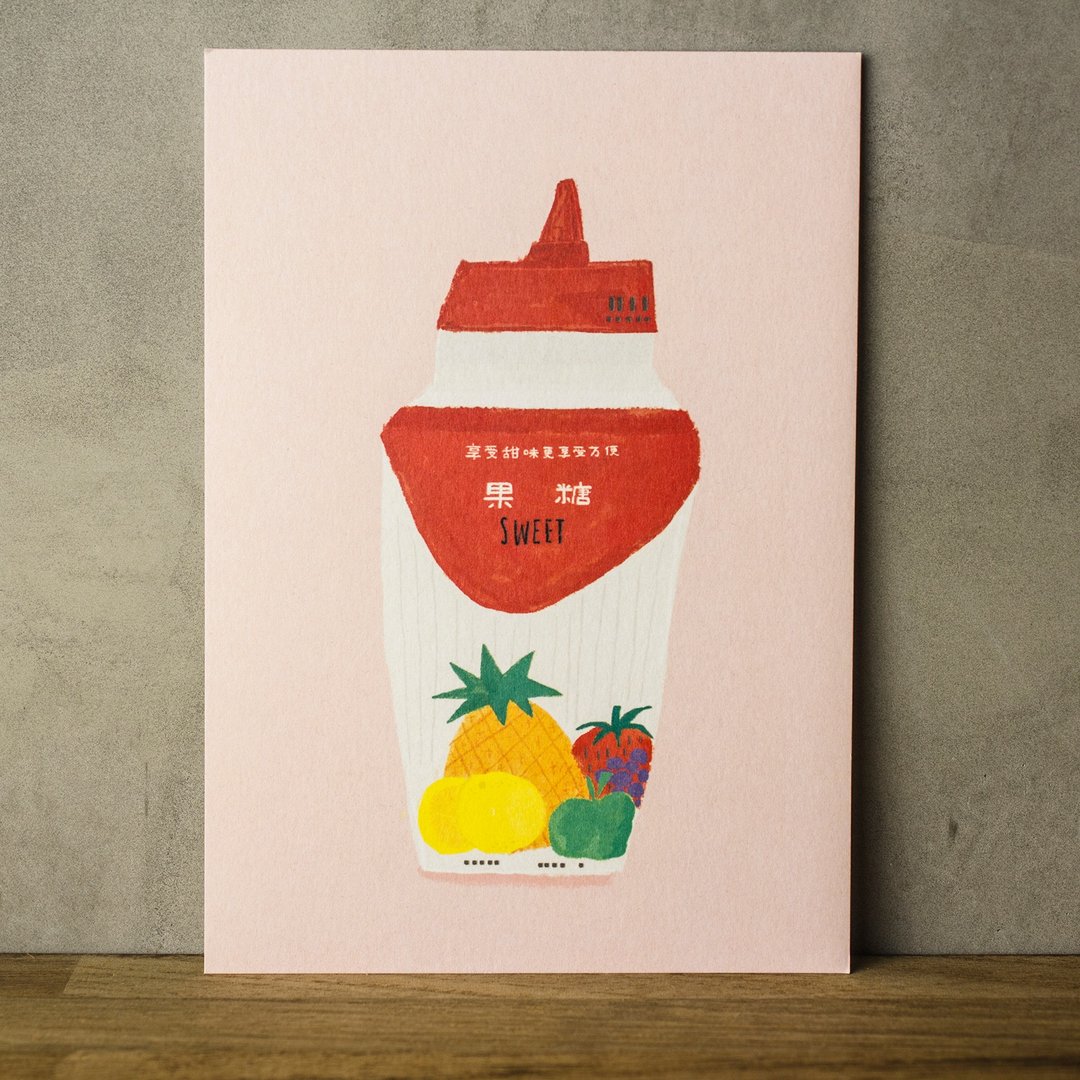 甜甜的果糖 - 插画明信片 - 卡片/明信片 - 纸 