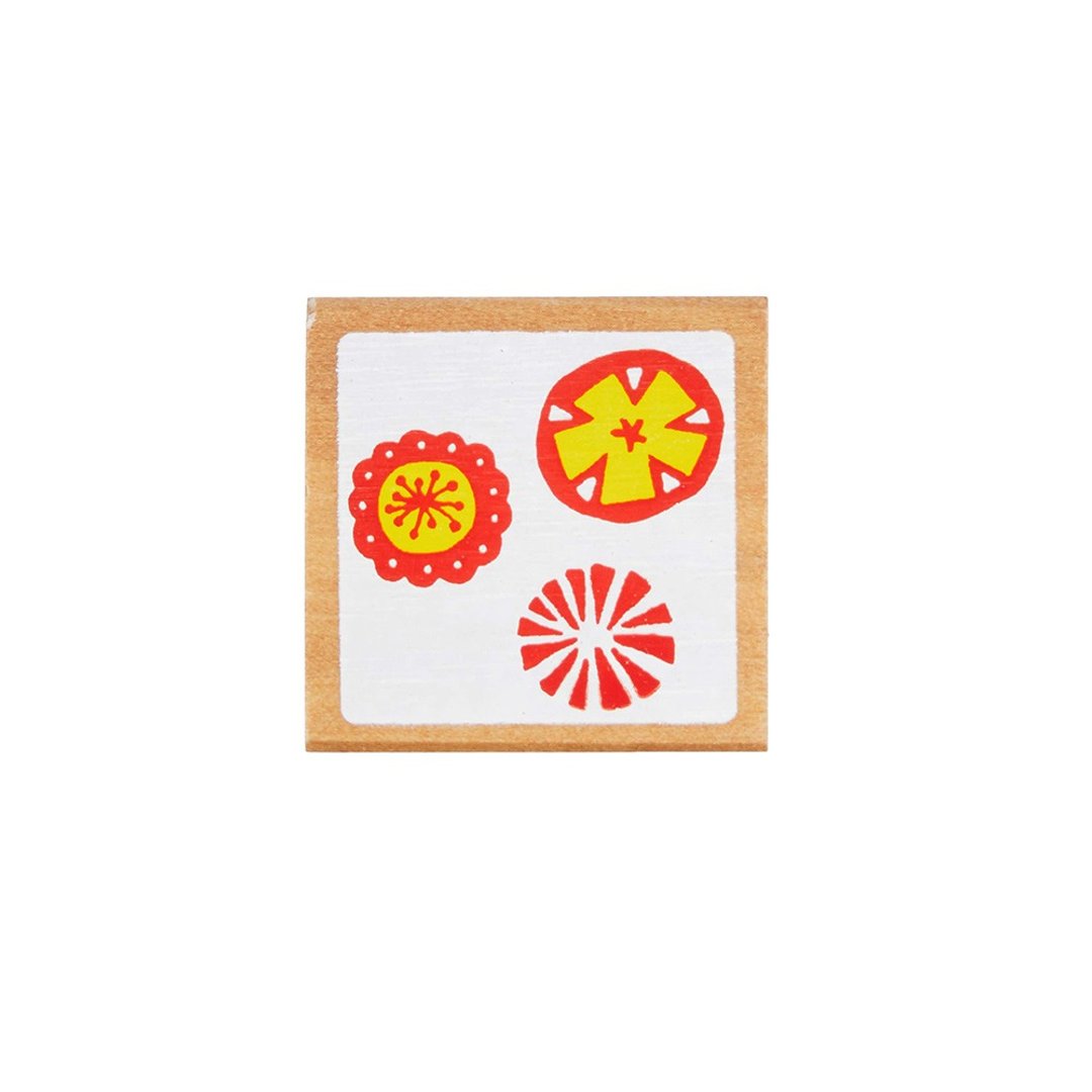 【KODOMO NO KAO】北欧风 木印章 花朵 - 插画/绘画/写字 - 木头 