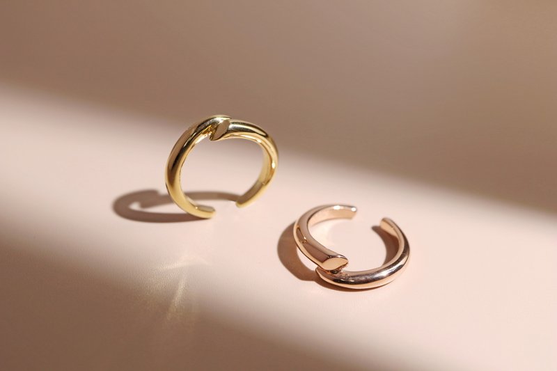 【设计师GLEAM系列】光芒的交会。切面线条耳骨夹 - 耳环/耳夹 - 不锈钢 银色