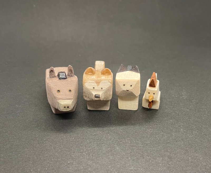 方形系列  يؤدي إلى بريمن的动物们 - 摆饰 - 木头 咖啡色