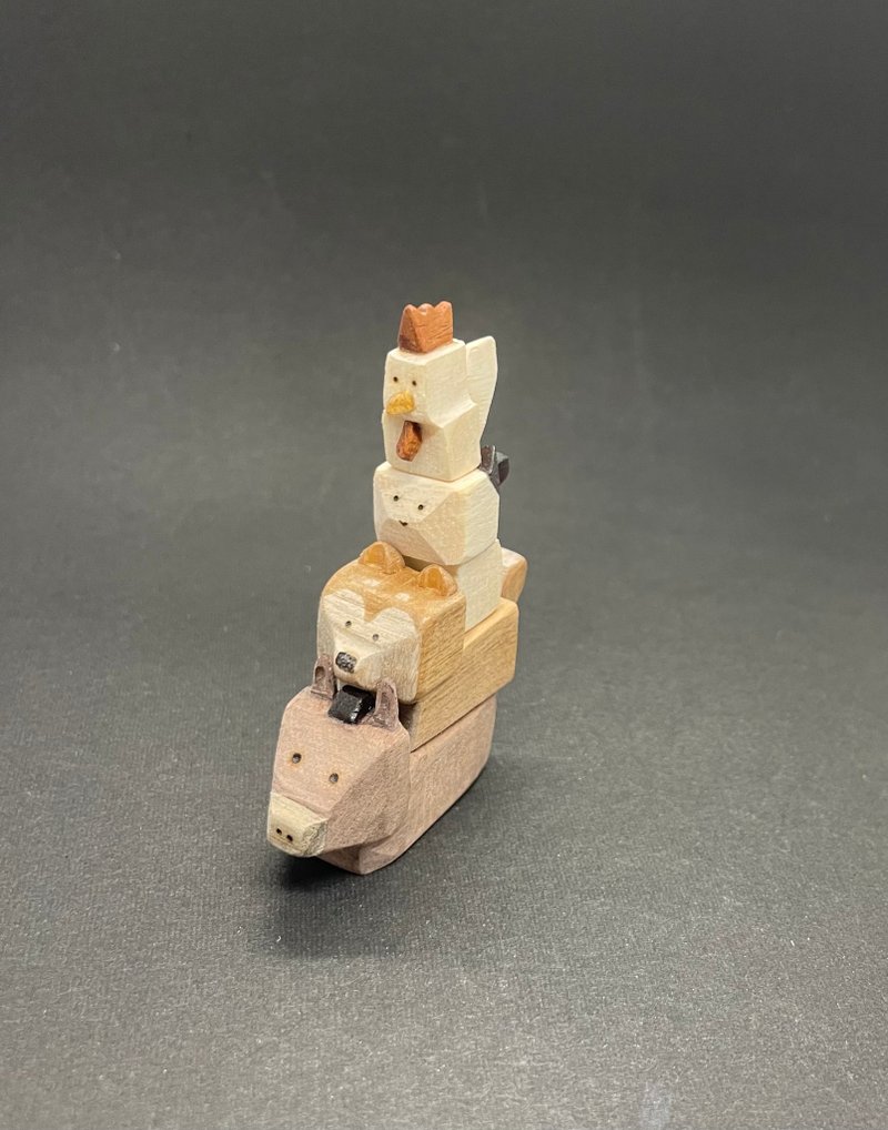 方形系列  يؤدي إلى بريمن的动物们 - 摆饰 - 木头 咖啡色