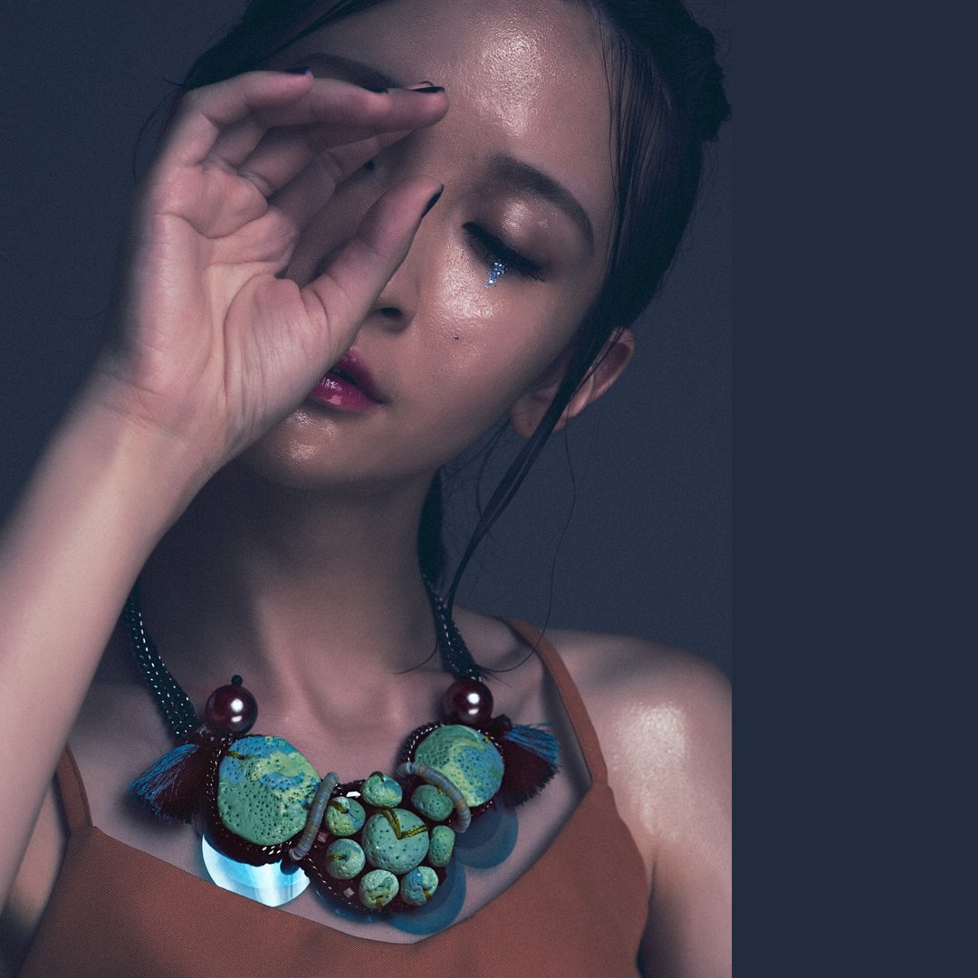 Part of Mermaid's world－读 爱(珍珠+仿珊瑚）项链 - 项链 - 其他材质 绿色