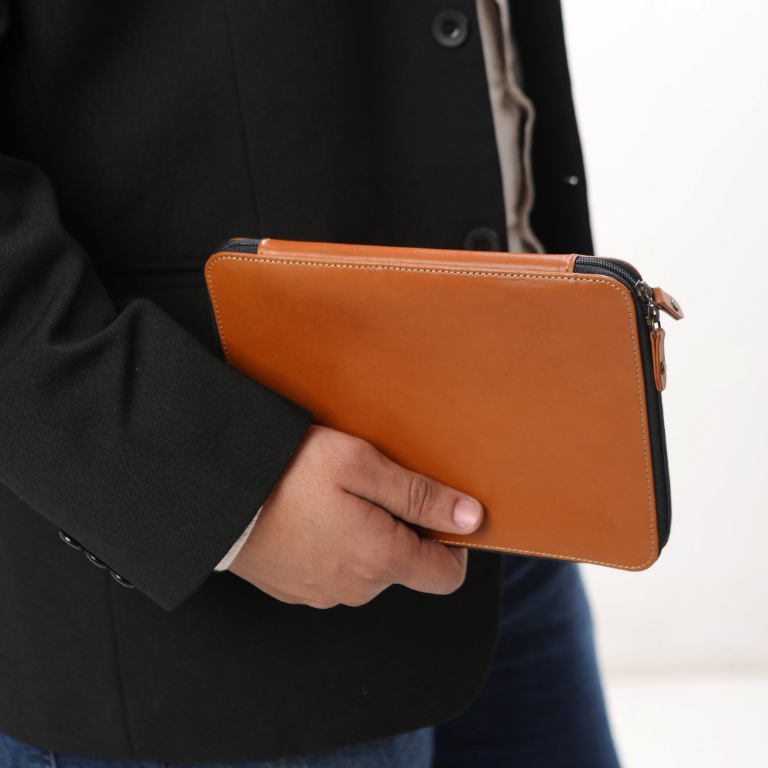 Leather iPad Pro Case with Zippers - 电脑包 - 真皮 