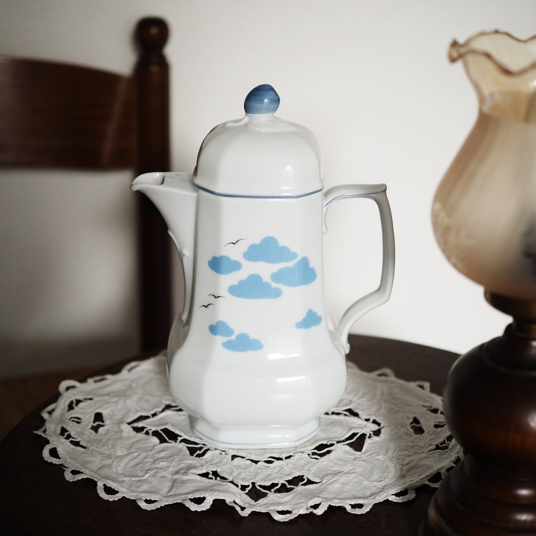 20 世纪 德国 Seltmann Weiden 大茶壶 / 咖啡壼 - 茶具/茶杯 - 陶 蓝色
