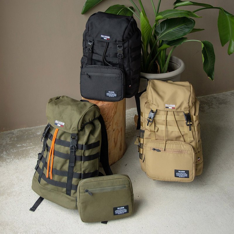 【机能单品】PALLADIUM 法国国旗电绣LOGO可拆式后背包 BG603 - 后背包/双肩包 - 尼龙 