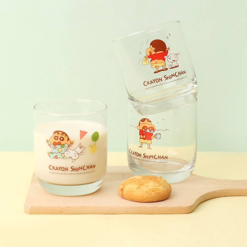 蜡笔小新经典玻璃杯-透明杯 餐具 生活杂货 - 玻璃杯 - 玻璃 多色