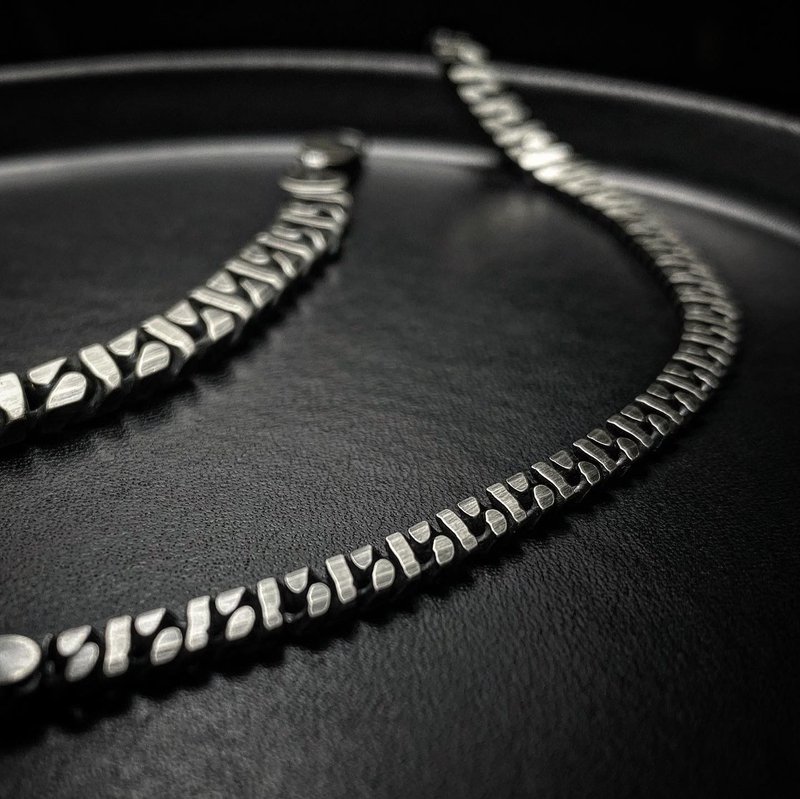 纯银手链/古巴链手链/细款 - 手链/手环 - 纯银 银色