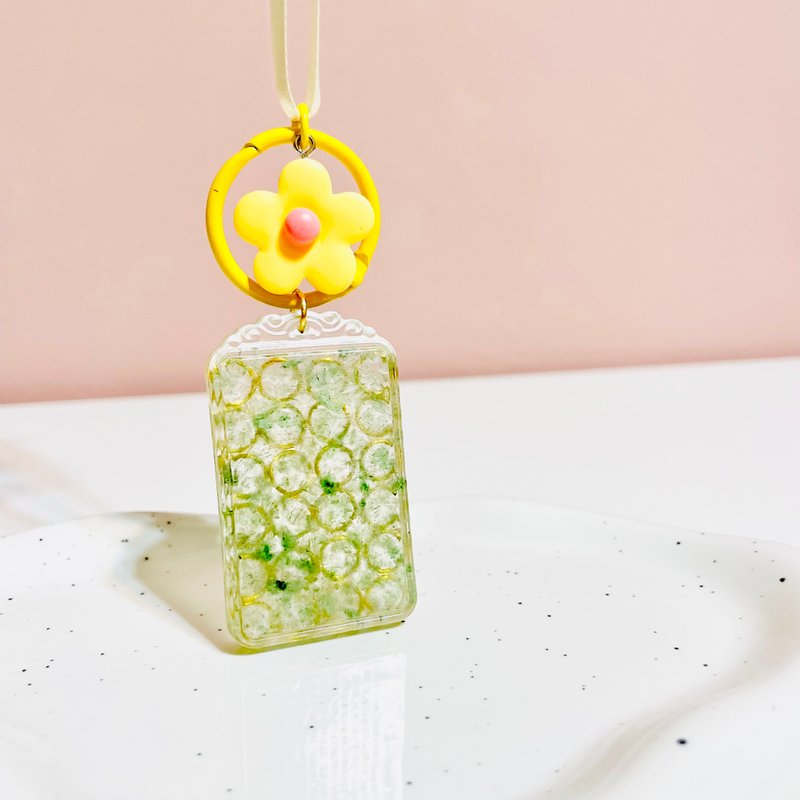 心经牌挂件、钥匙扣两用/开运招财/水晶疗愈/奥刚能量塔/母亲节礼 - 吊饰 - 半宝石 绿色