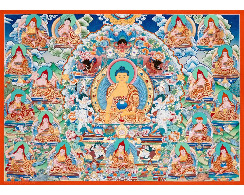 佛教十六罗汉传统唐卡艺术   墙面装饰 - 墙贴/壁贴 - 其他材质 多色