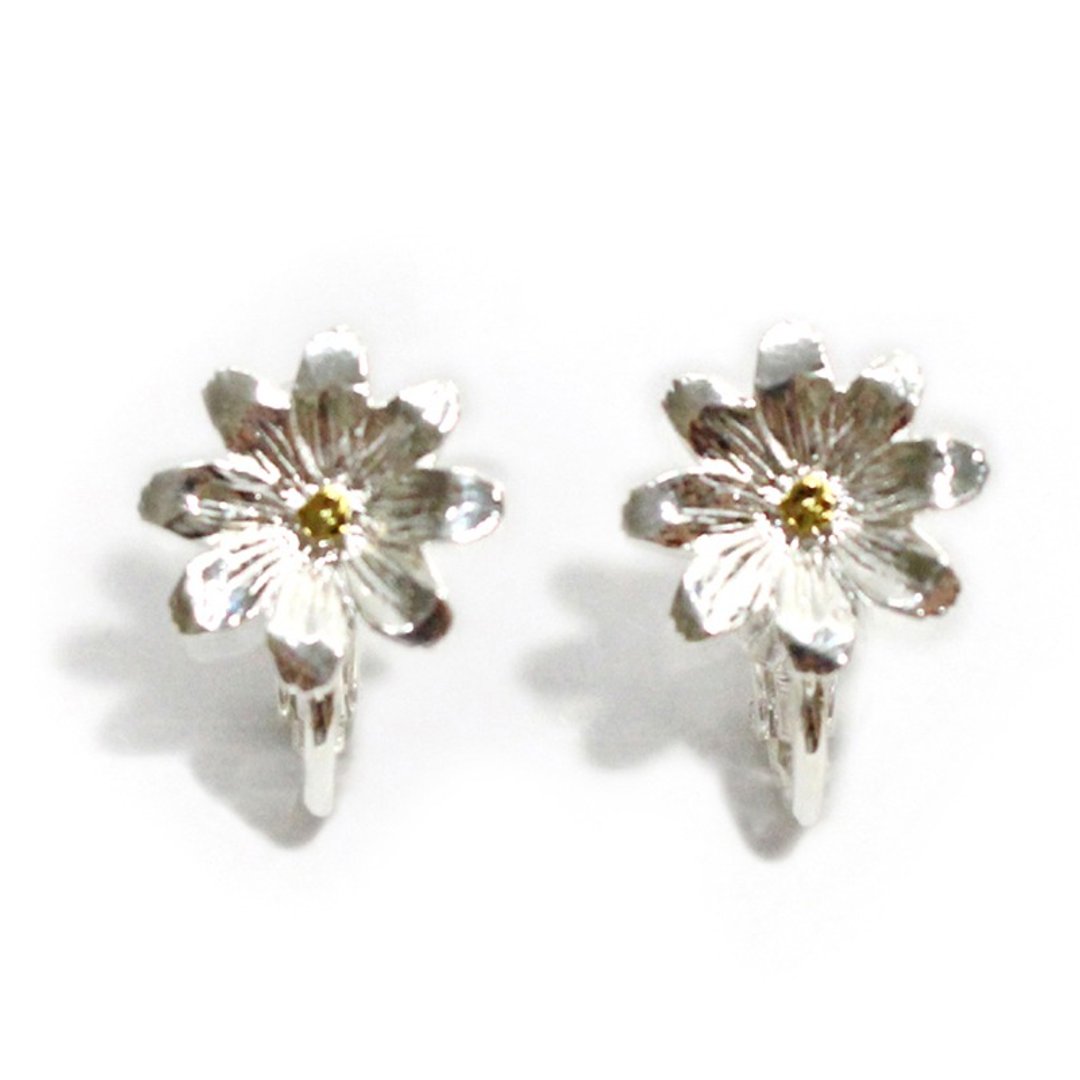 Cosmea Earring SV Cosmos Earring Silver EA067SV - 耳环/耳夹 - 其他金属 银色