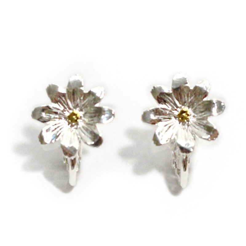 Cosmea Earring SV Cosmos Earring Silver EA067SV - 耳环/耳夹 - 其他金属 银色