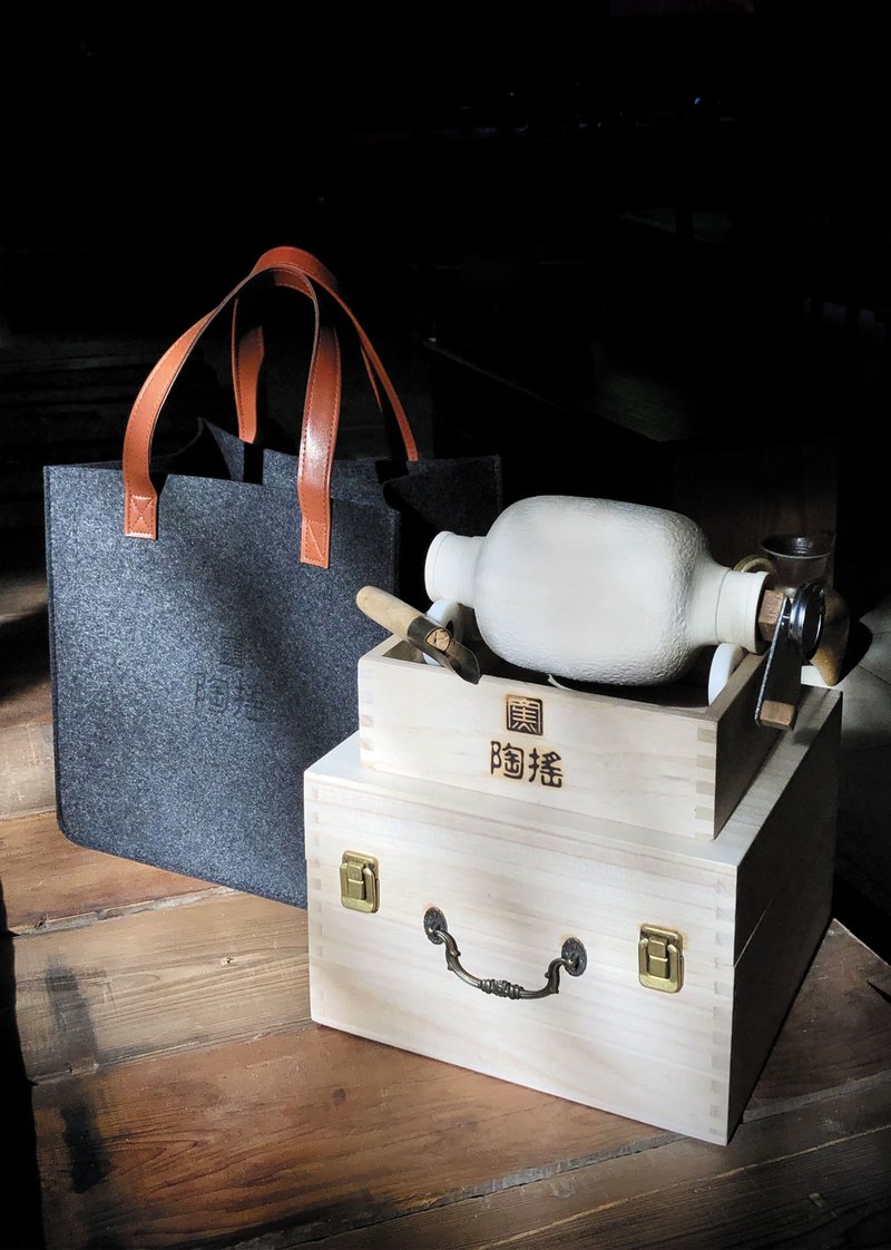 【陶摇机】茶叶精制烘焙机+专用卡式炉+冷却器/教学乙次 - 茶具/茶杯 - 陶 黑色