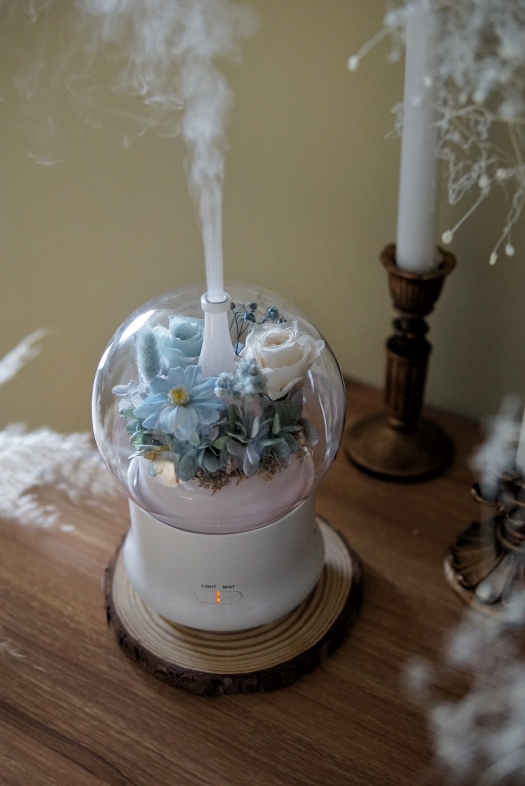 永生花香氛机 - 汐光 / 赠无印良品精油 - 香薰/精油/线香 - 植物．花 多色