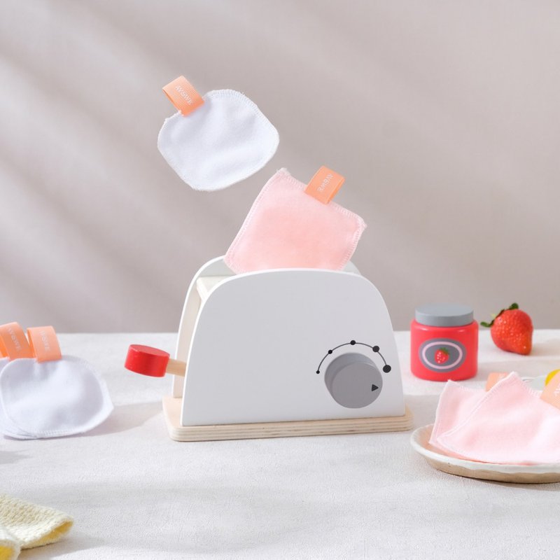 方吐司环保卸妆棉 布化妆棉 l 可水洗重复使用。亲肤柔软天鹅绒 - 脸部清洁/卸妆用品 - 其他人造纤维 粉红色