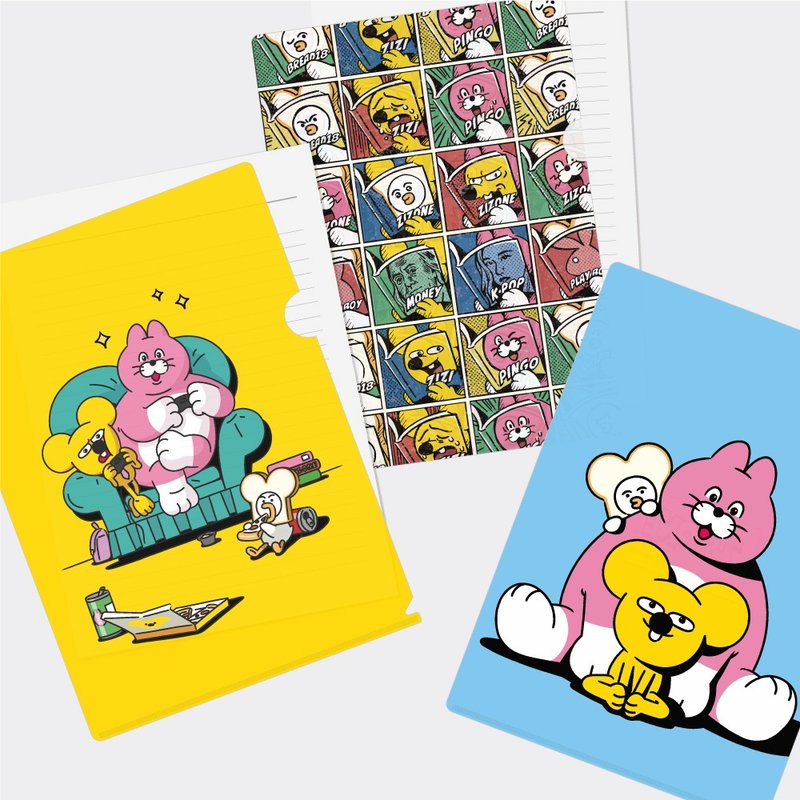 JzFun / ZIZONE 单层L资料夹3入组 - 文件夹/资料夹 - 塑料 