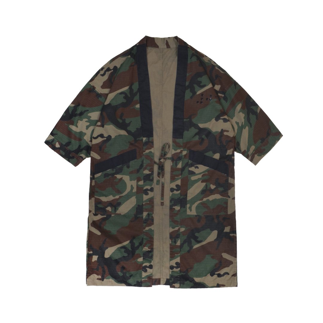 oqLiq - Project 01.2 - CAMO NORAGI 野良着 林地迷彩 (长版) - 男装外套 - 棉 绿色