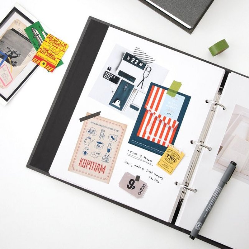 珍藏回忆三孔相本补充组-空白页(12张),ICO88233 - 笔记本/手帐 - 纸 白色