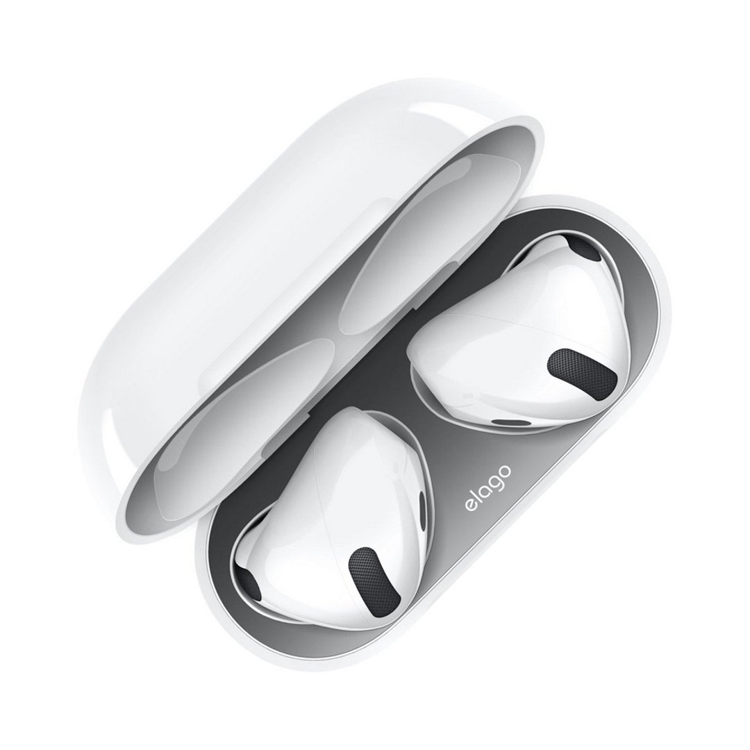 AirPods 4 耳机壳防尘贴(2组入) - 耳机收纳 - 塑料 灰色