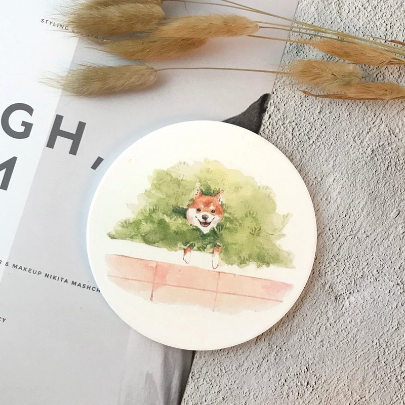 午后柴柴-陶瓷杯垫 - 杯垫 - 陶 