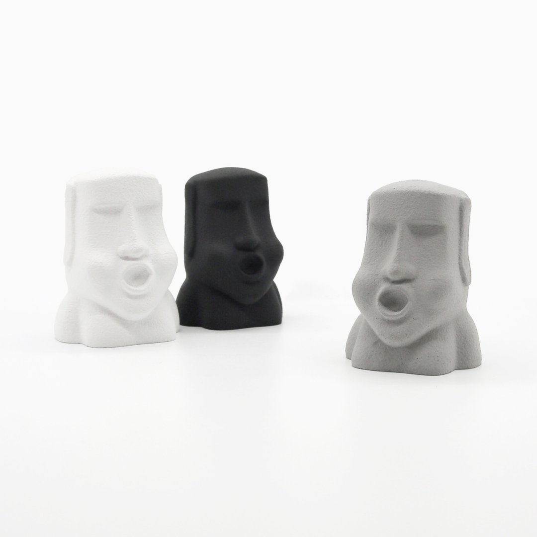 Pouty LIPS MOAI I 嘟嘴摩艾 I 水泥扩香石 I 附5ml精油－马年 - 香薰/精油/线香 - 水泥 灰色