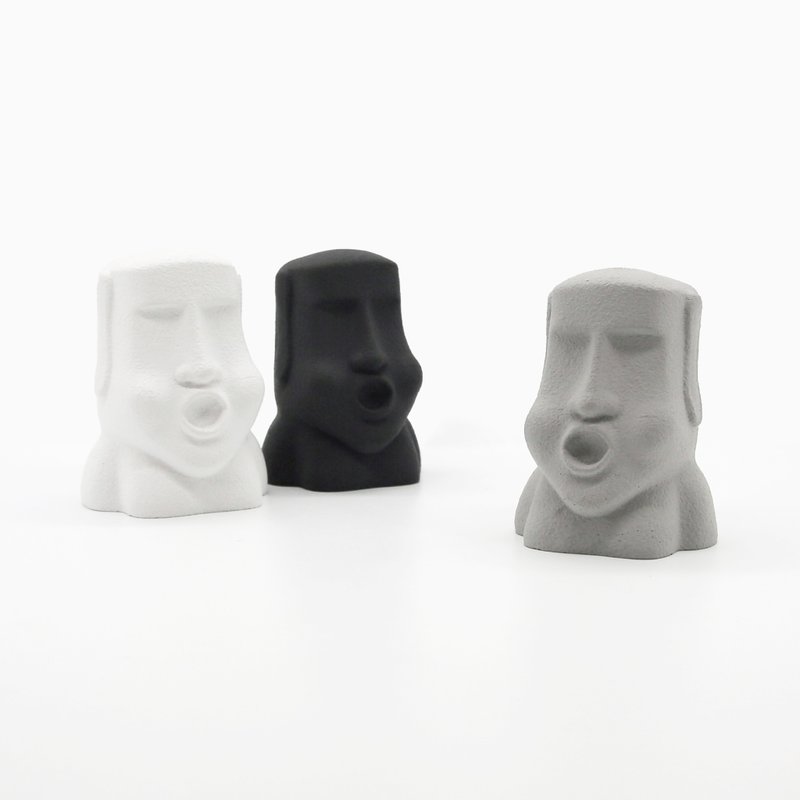 Pouty LIPS MOAI I 嘟嘴摩艾 I 水泥扩香石 I 附5ml精油－马年 - 香薰/精油/线香 - 水泥 灰色