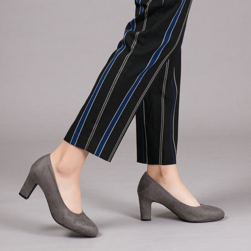 【穿越时空】简约时尚超稳跟鞋_烟熏雾灰 - 高跟鞋 - 其他人造纤维 灰色