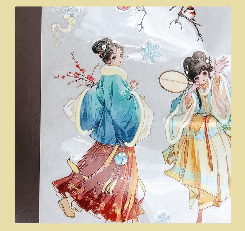 OKMT新七天贴纸手帐胶带 春风袅袅-PET模切-11cm*3m-35cm循环 - 纸胶带 - 塑料 