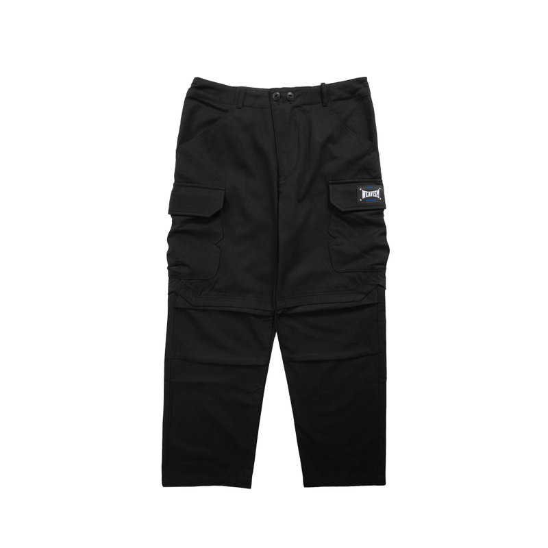 织本出击多口袋长裤-墨影黑 - 男士长裤 - 棉．麻 