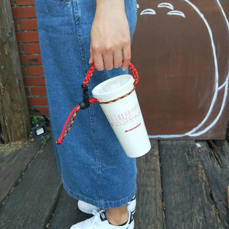 编织杯套-可两用伸缩.手摇饮/宝特瓶-降落伞绳 - 其他 - 其他材质 多色