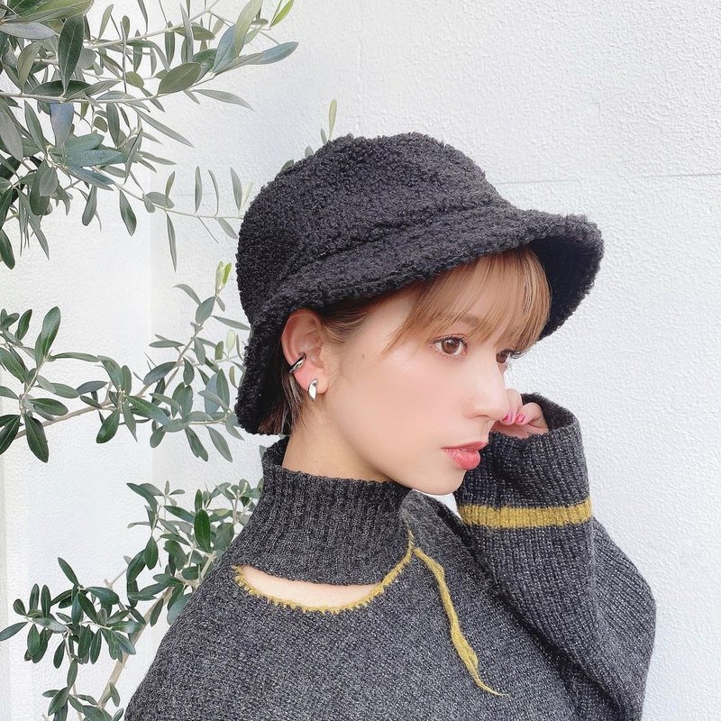 Fluffy Faux Fur Bucket Hat Cute Boa Warm Outdoor 14+ ICHIYON PLUS ihat0483 - 帽子 - 其他材质 咖啡色