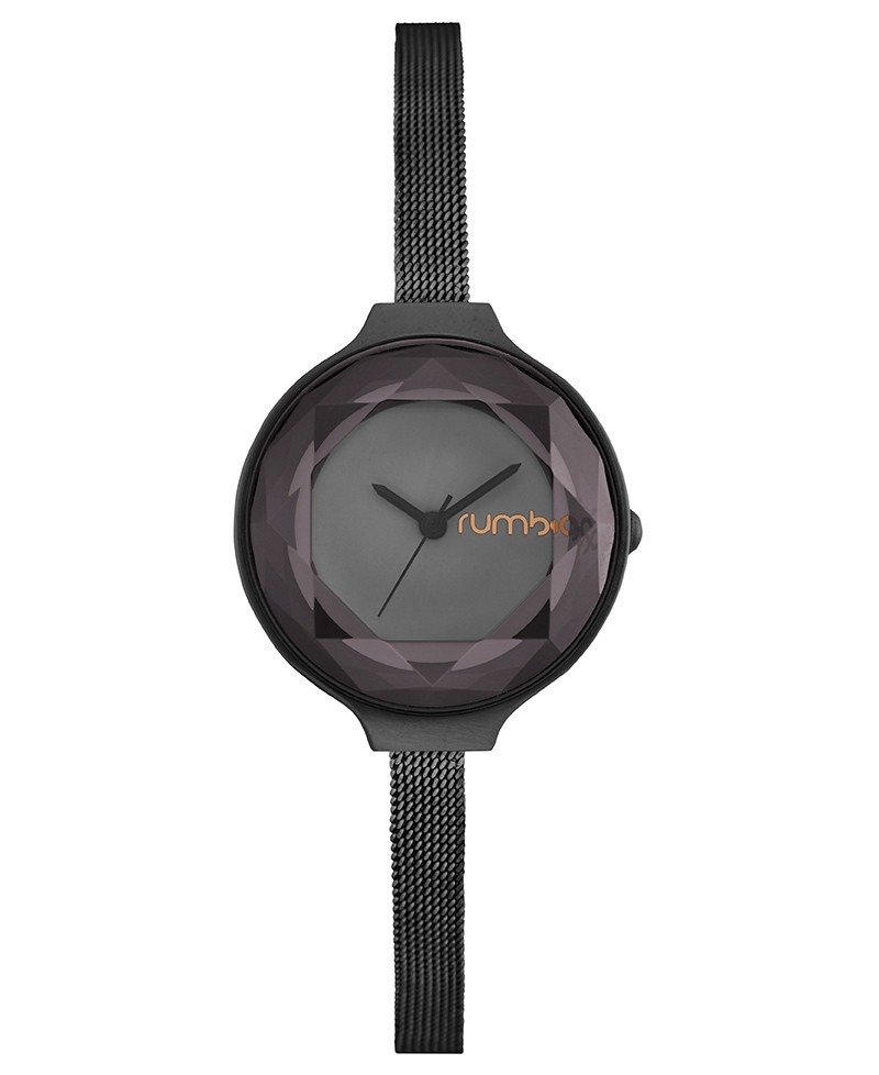 { Rumba Time } 美国 纽约 潮流 时尚 表牌 Orchard Gem Mesh- 黑钻石 - 女表 - 其他金属 黑色