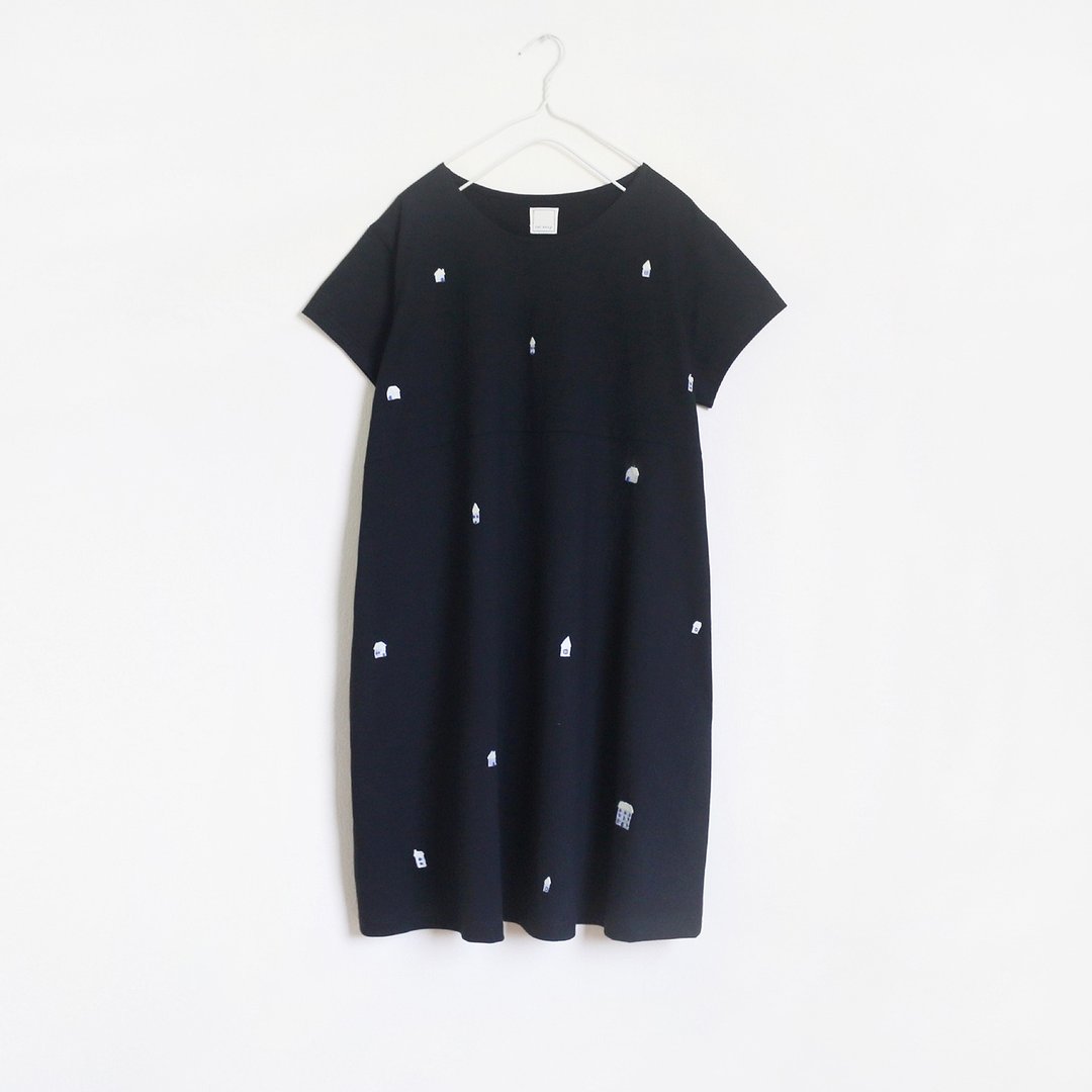 little house dress : black - 洋装/连衣裙 - 棉 黑色