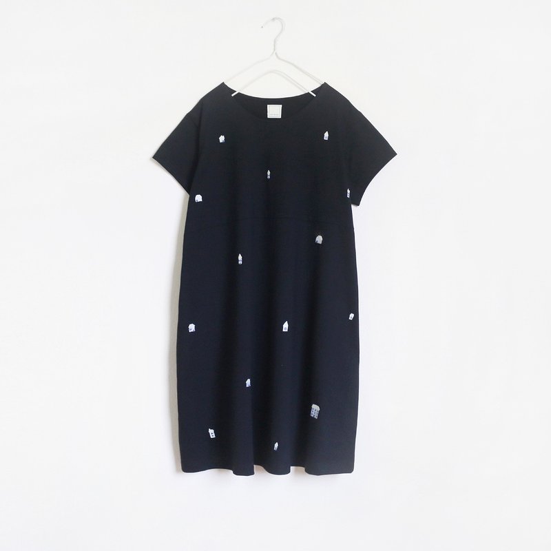 little house dress : black - 洋装/连衣裙 - 棉．麻 黑色