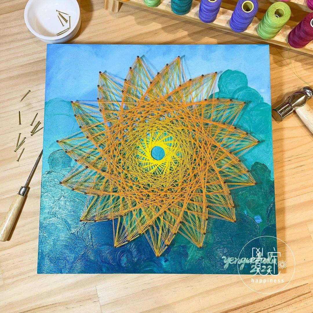 Stringart 艺术作品 - 摆饰 - 其他材质 多色