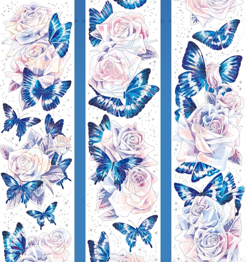 黎明月神 PET 纸胶带 镭射银 台灣自己印 10米卷 - 纸胶带 - 其他材质 