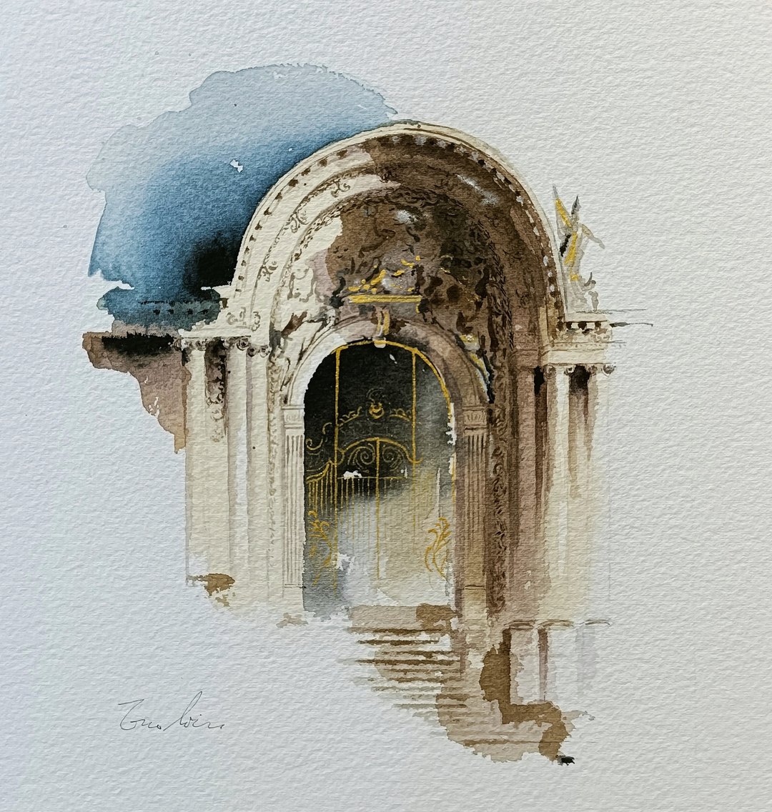 Enmo  Lin法国建筑水彩画作-原画 - 海报/装饰画/版画 - 纸 咖啡色