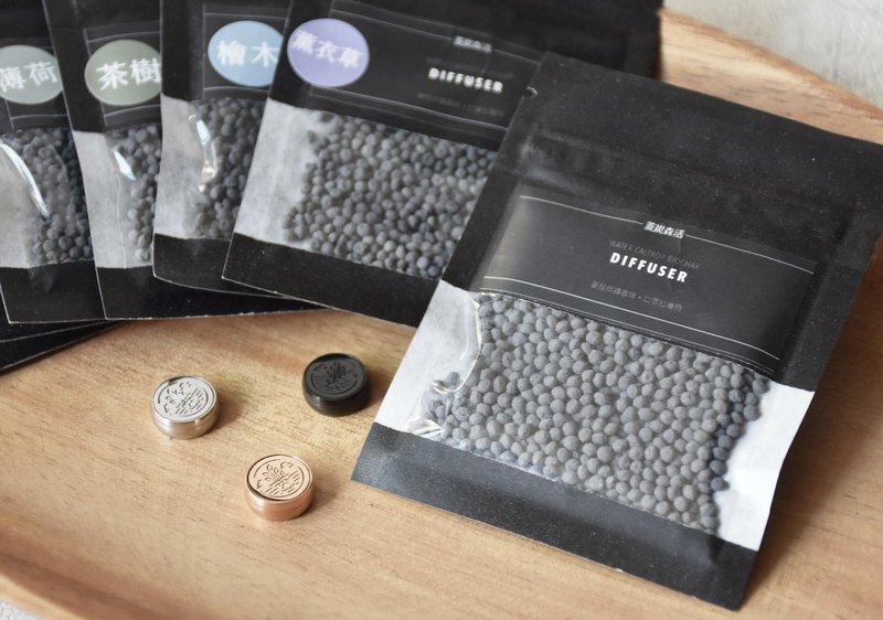 菱炭森活 - 香氛扣专用香氛粒 - 香薰/精油/线香 - 其他材质 灰色