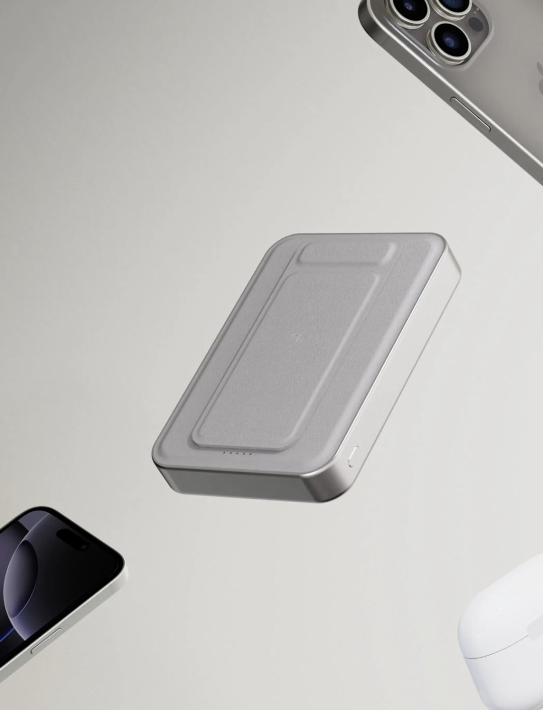 Allite LITE 超薄充 10000 mAh Qi2 磁吸支架行动电源 行动电源 - 充电宝/传输线 - 其他材质 灰色