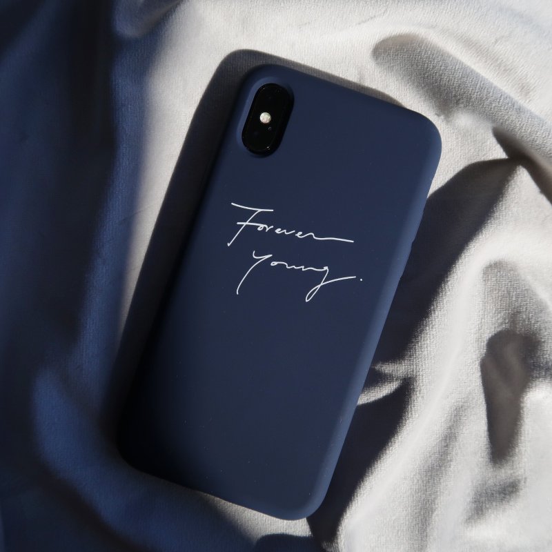 Forever young-液态硅胶壳 午夜蓝 iphone7~11 - 手机壳/手机套 - 硅胶 蓝色