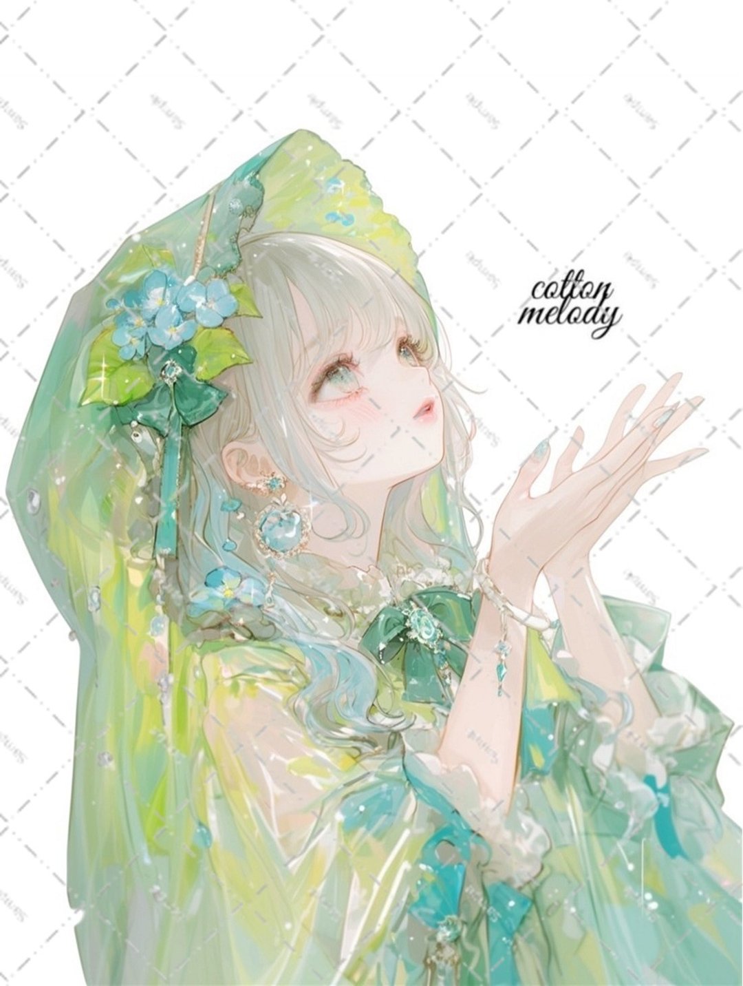 original sticker no.5528 人物贴纸 原创贴纸 人物插画 女孩贴纸 原创人物贴纸 - 贴纸 - 纸 