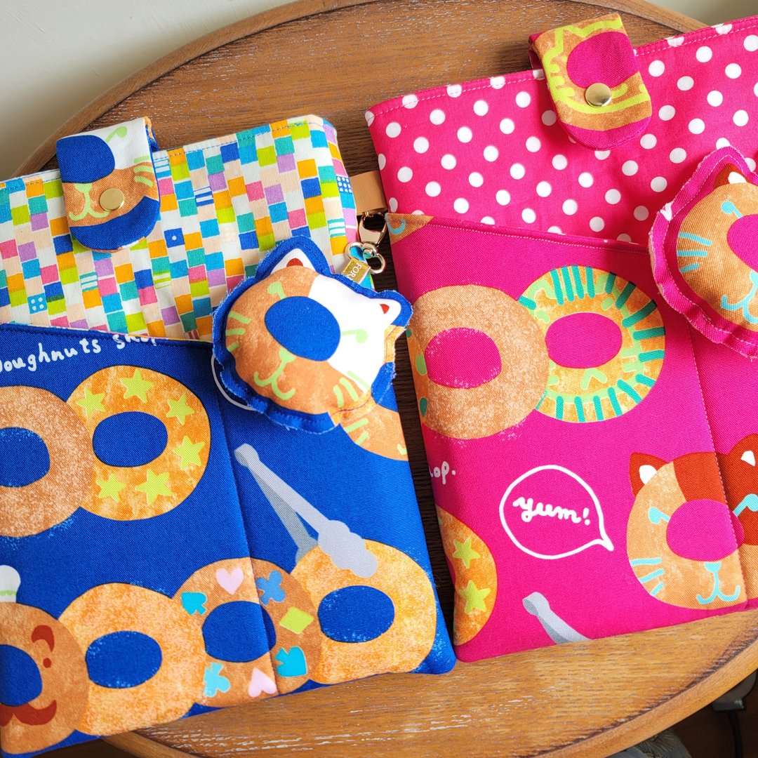 甜甜圈平板学习收纳袋 - 电脑包 - 棉 蓝色