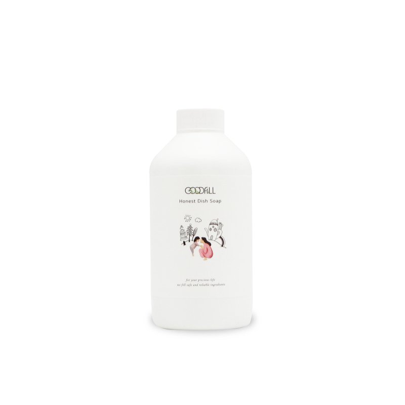 GoodFill 植萃安心洗碗精 - 补充瓶500ml - 碗盘清洁 - 浓缩/萃取物 白色