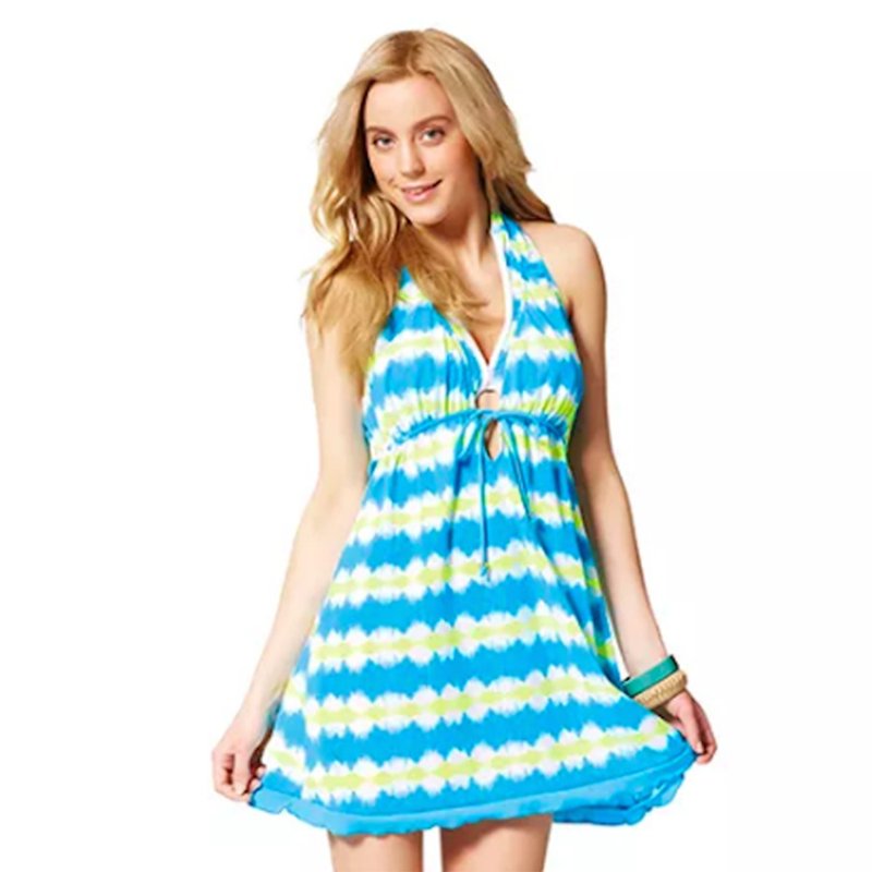 MIT 三件式比基尼泳装 - 女装泳衣/比基尼 - 尼龙 蓝色