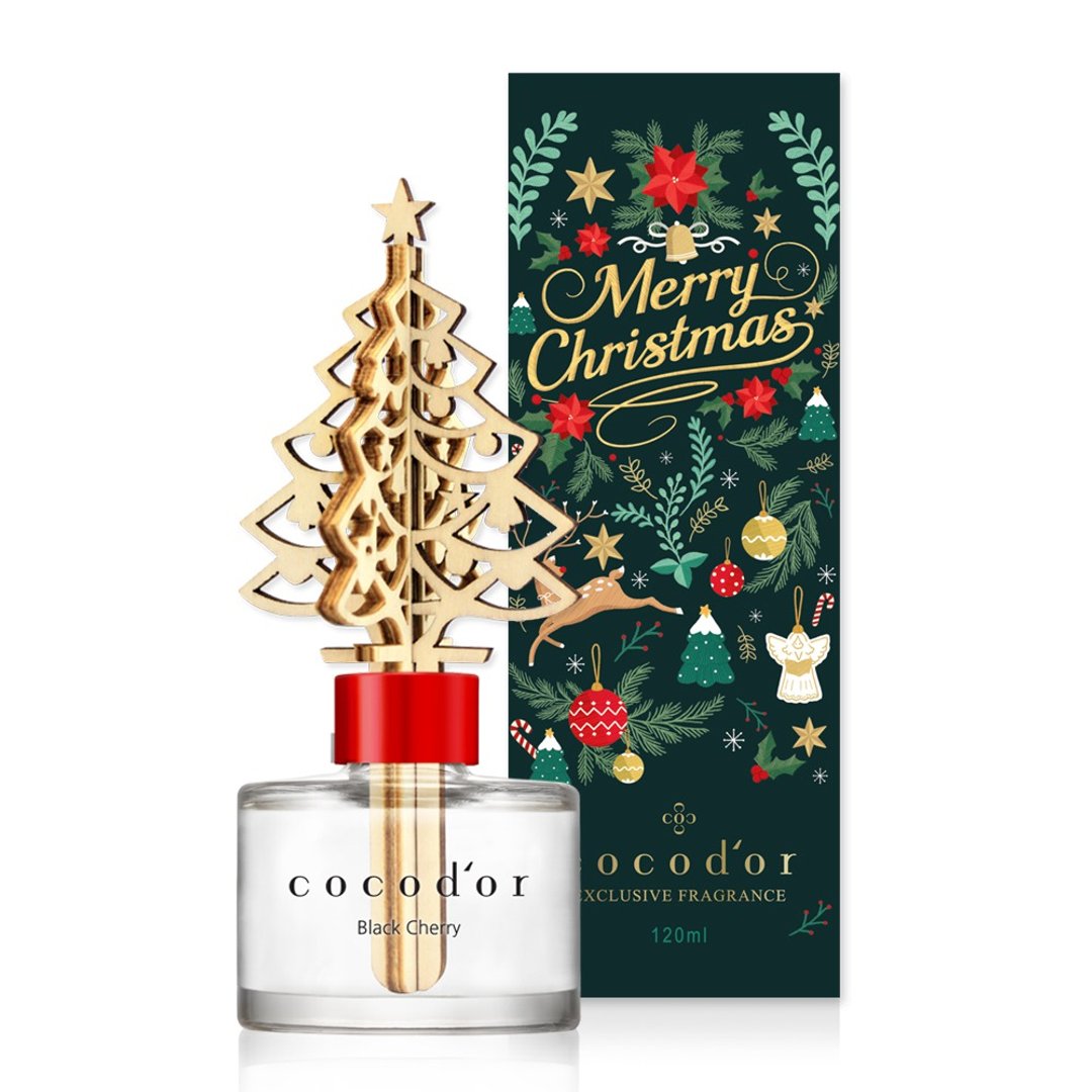 【圣诞限量预购】cocodor-立体圣诞树扩香瓶120ml (红盖金盖随机) - 香薰/精油/线香 - 玻璃 多色