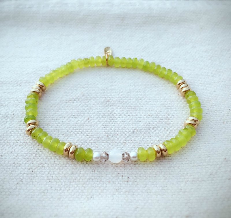 光影系列-橄榄树上*Souphenir*天然石手链手环 - 手链/手环 - 宝石 绿色