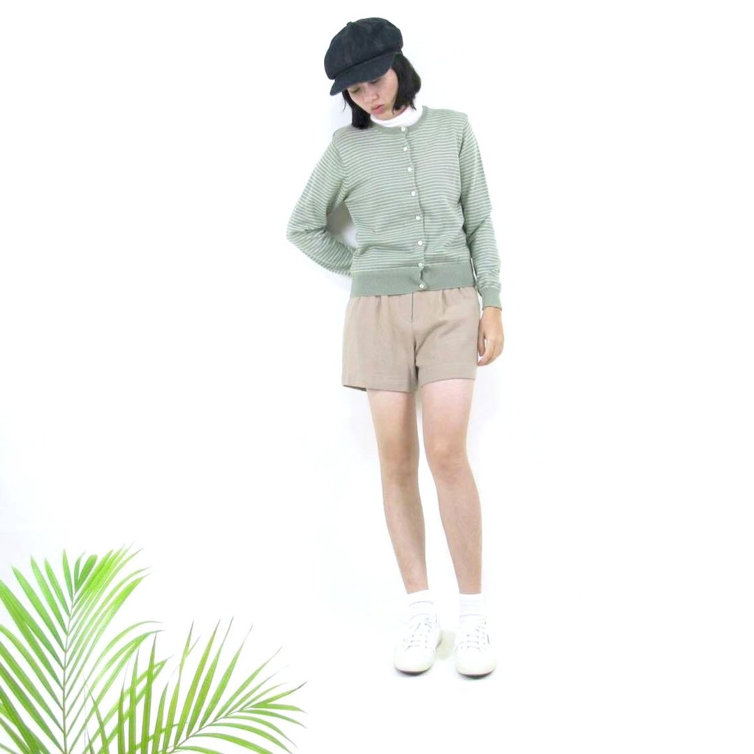 │千金难买早知道│条纹绿VINTAGE/MOD'S - 女装针织衫/毛衣 - 其他材质 